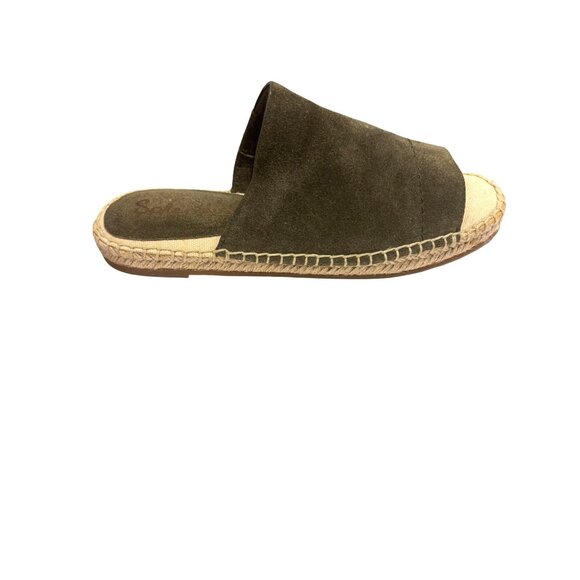 Splendid Womens Olive Green Suede Slide-On Espadrille Sandals Size 6 1/2 - Picture 11 of 16